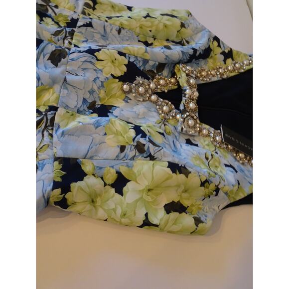 Sachin & Babi Millie Pearl Garden Club Floral Print V Neck Midi Dress NWT 850 S - Picture 11 of 12